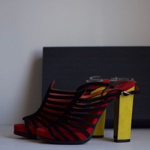 NEW Santoni Rose Collection Genuine Suede Heels